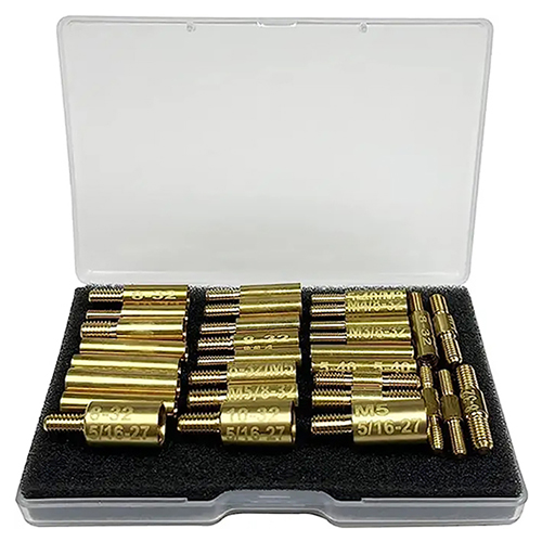 Gun Cleaning Rod Fitting Adapters 30 Pcs Pack 5-40 8-32 10-32 5/16-27 M3 M4 M5 Threads in Male and Female Rod Connector