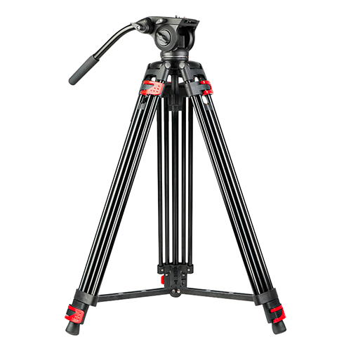 OEM Photography Camera 1.8m Professional Heavy Duty Aluminum Alloy Camera Video Tripod with Panoramic Fluid Damping Head