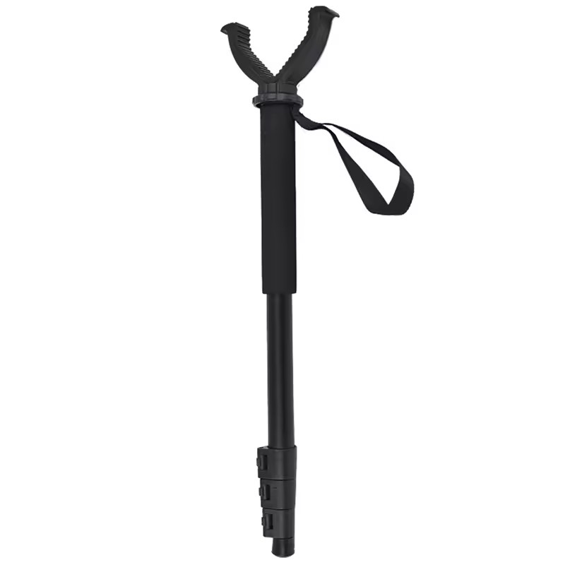 Outdoor Tactical Gun Portable Tripod Support Hunting Telescopic Shooting Rod V-shaped Rotary Yoke Tripod