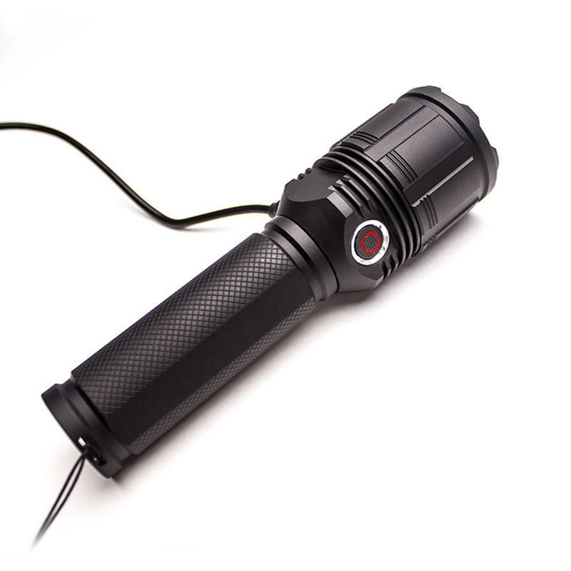 Portable Aluminum Alloy Rechargeable Flashlight 1500 Lumens Xhp50 Led